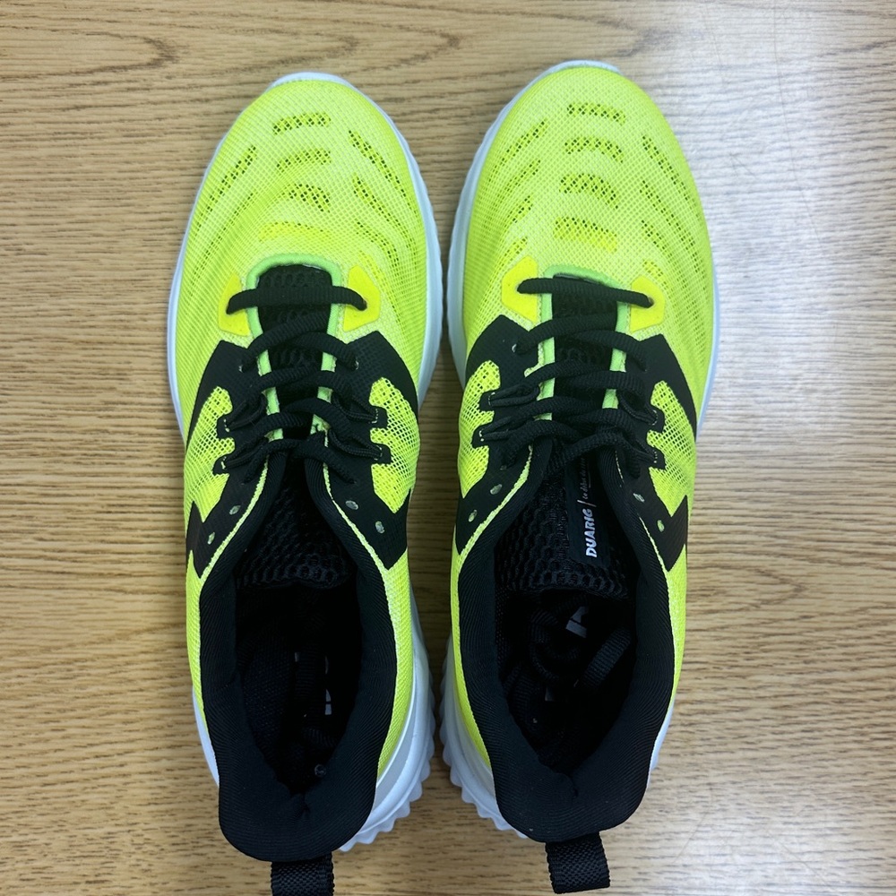 Kids Neon Yellow and Black Lace-Up Athletic Sneakers